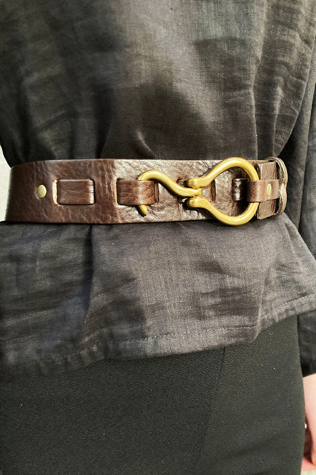 Hook Belt - Chocolate Leather