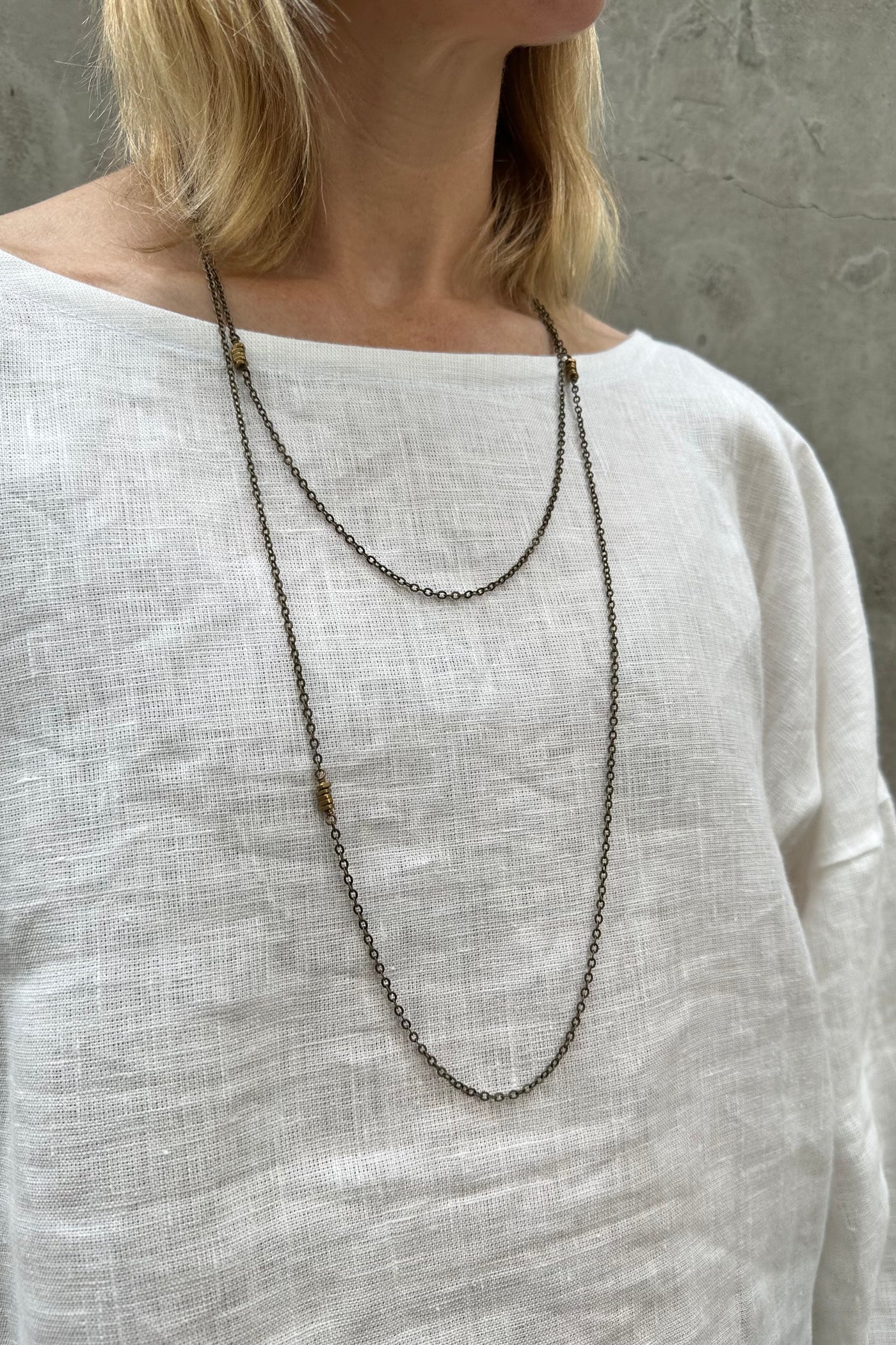 Wrap Necklace - Delicate Brass