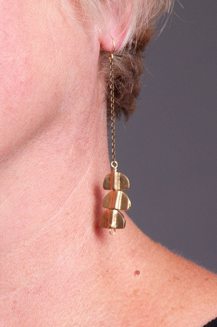 All You Need Earrings - Brass Propellers