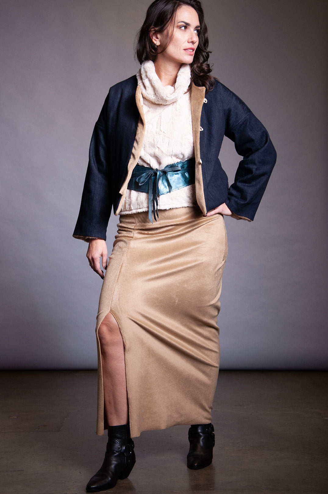 Any Occasion Skirt - Tan Faux Fur