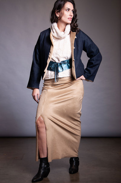 Any Occasion Skirt - Tan Faux Fur