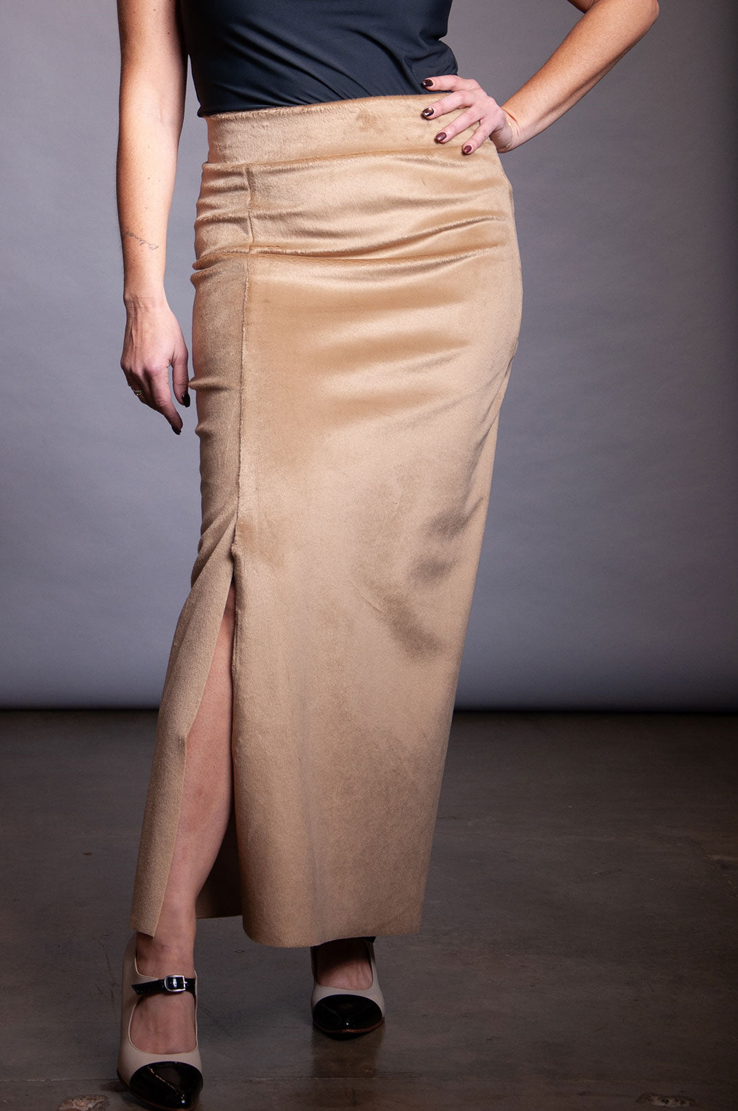 Any Occasion Skirt - Tan Faux Fur