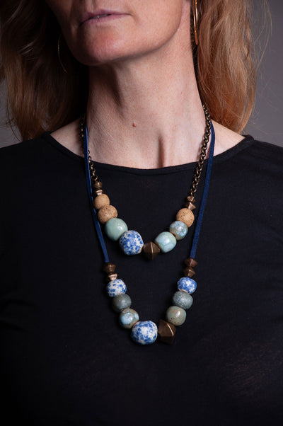 Carter & Rose x Garnish Necklace - Blue Elements