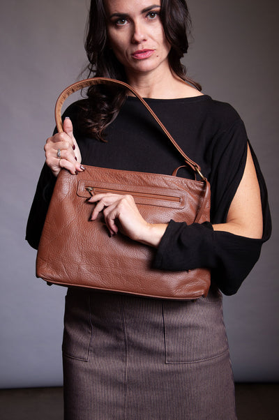 Chevron Bag - Vintage Brown