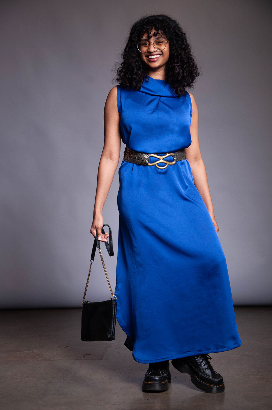 Cowl Neck Swing Dress