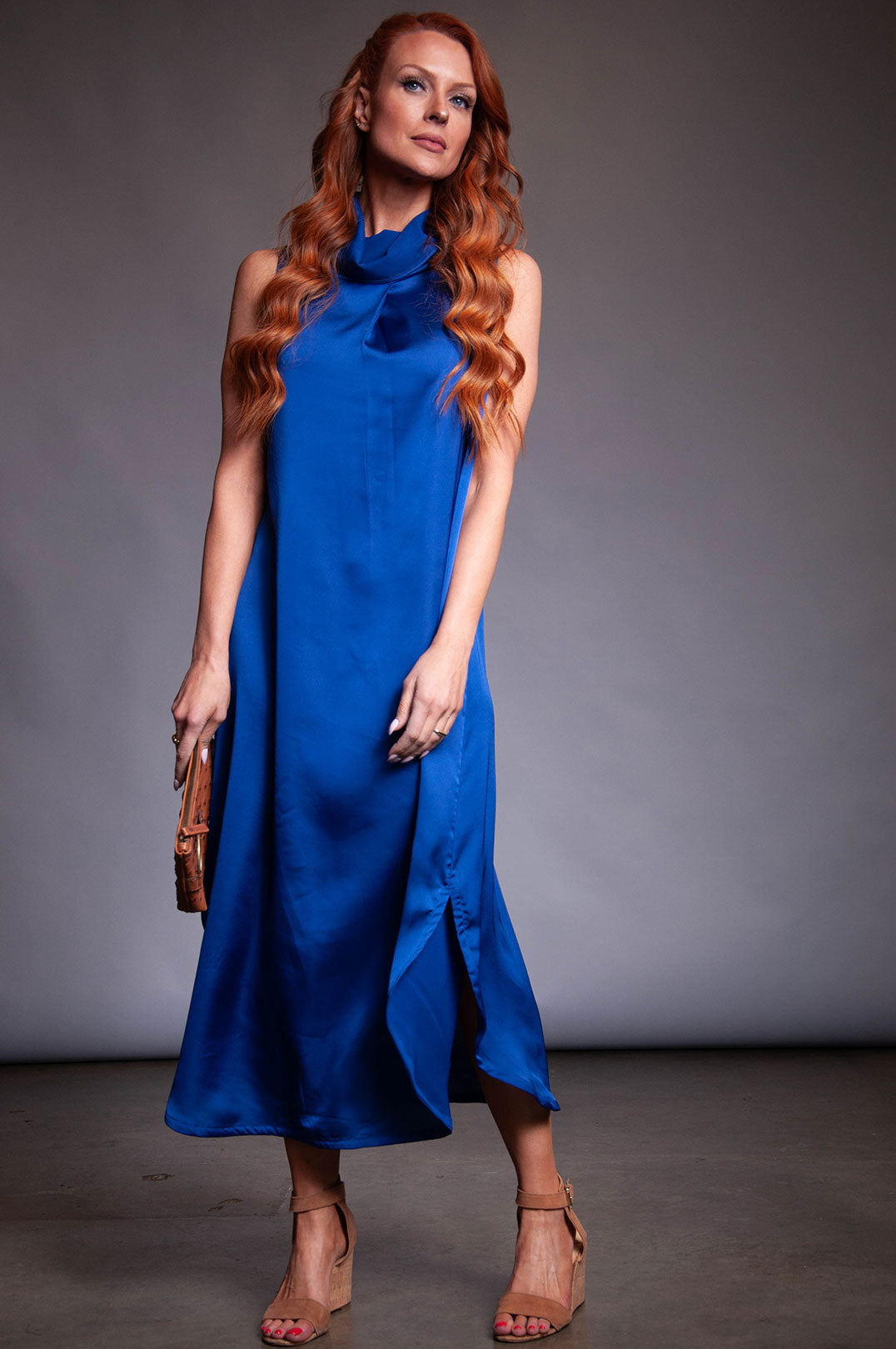 Cowl Neck Swing Dress