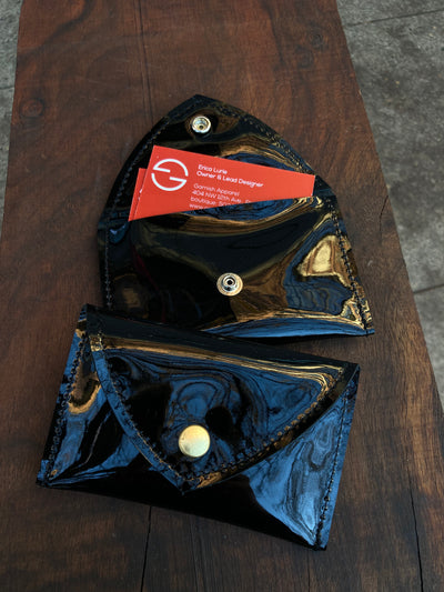 Mini Snap Pouchette - Black Patent Leather
