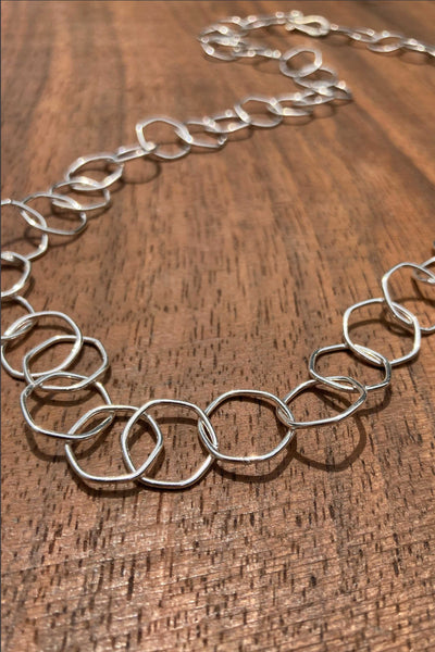 Final Touch Necklace - Sterling Silver Rounded Hex