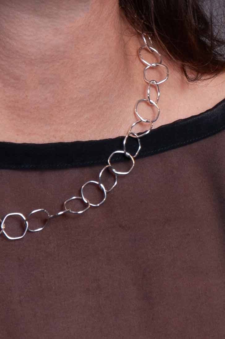 Final Touch Necklace - Sterling Silver Rounded Hex 20"