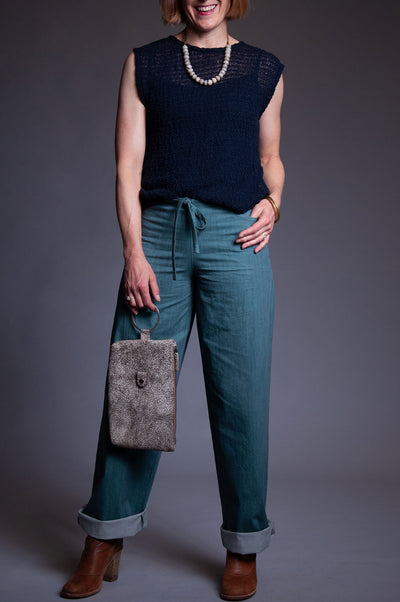 Jeanie Pant - Faded Teal