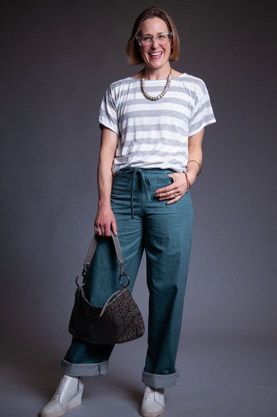 Jeanie Pant - Faded Teal