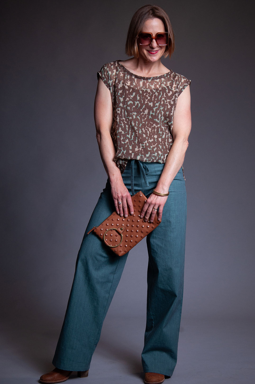 Jeanie Pant - Faded Teal