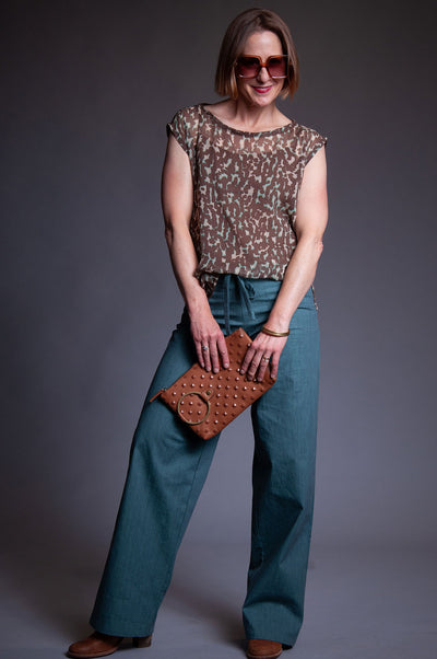 Jeanie Pant - Faded Teal