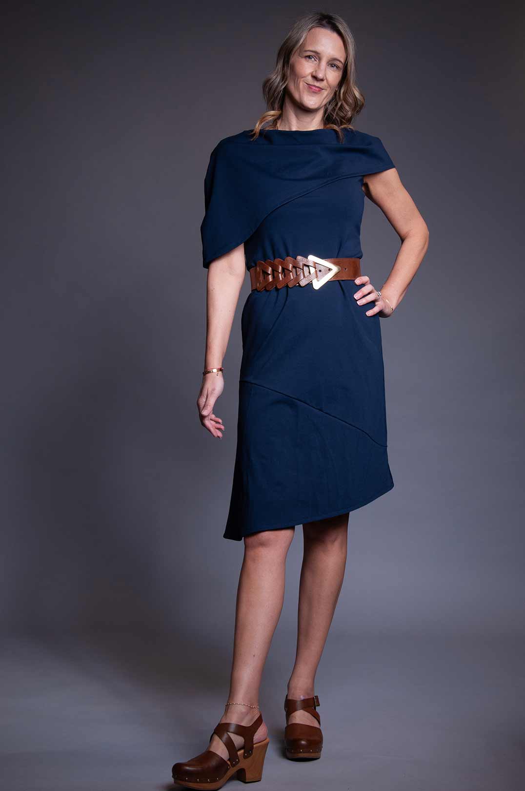 Leigh Dress - Navy Ponte Knit L