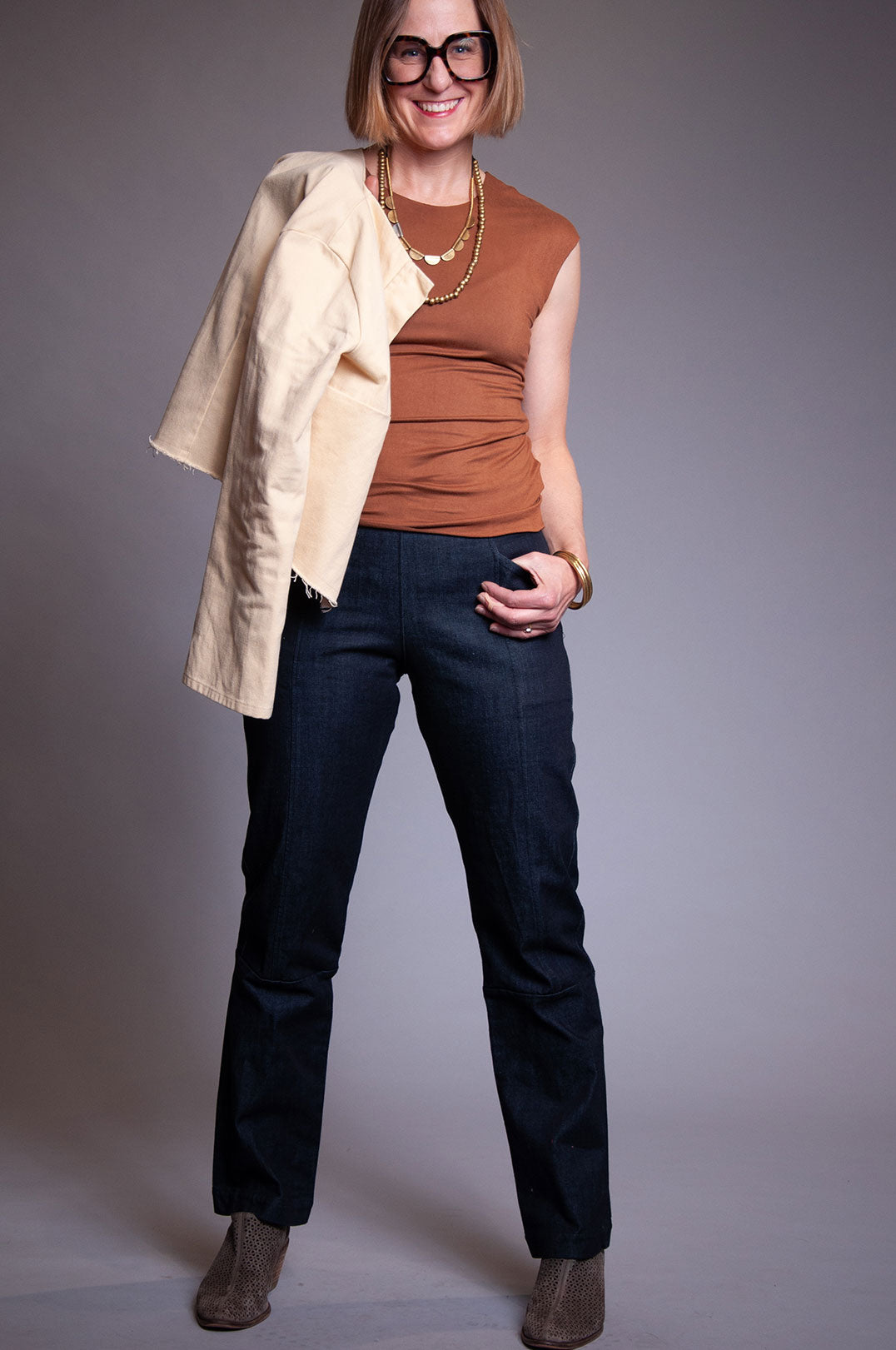 Muscle Tee - Vintage Brown Jersey