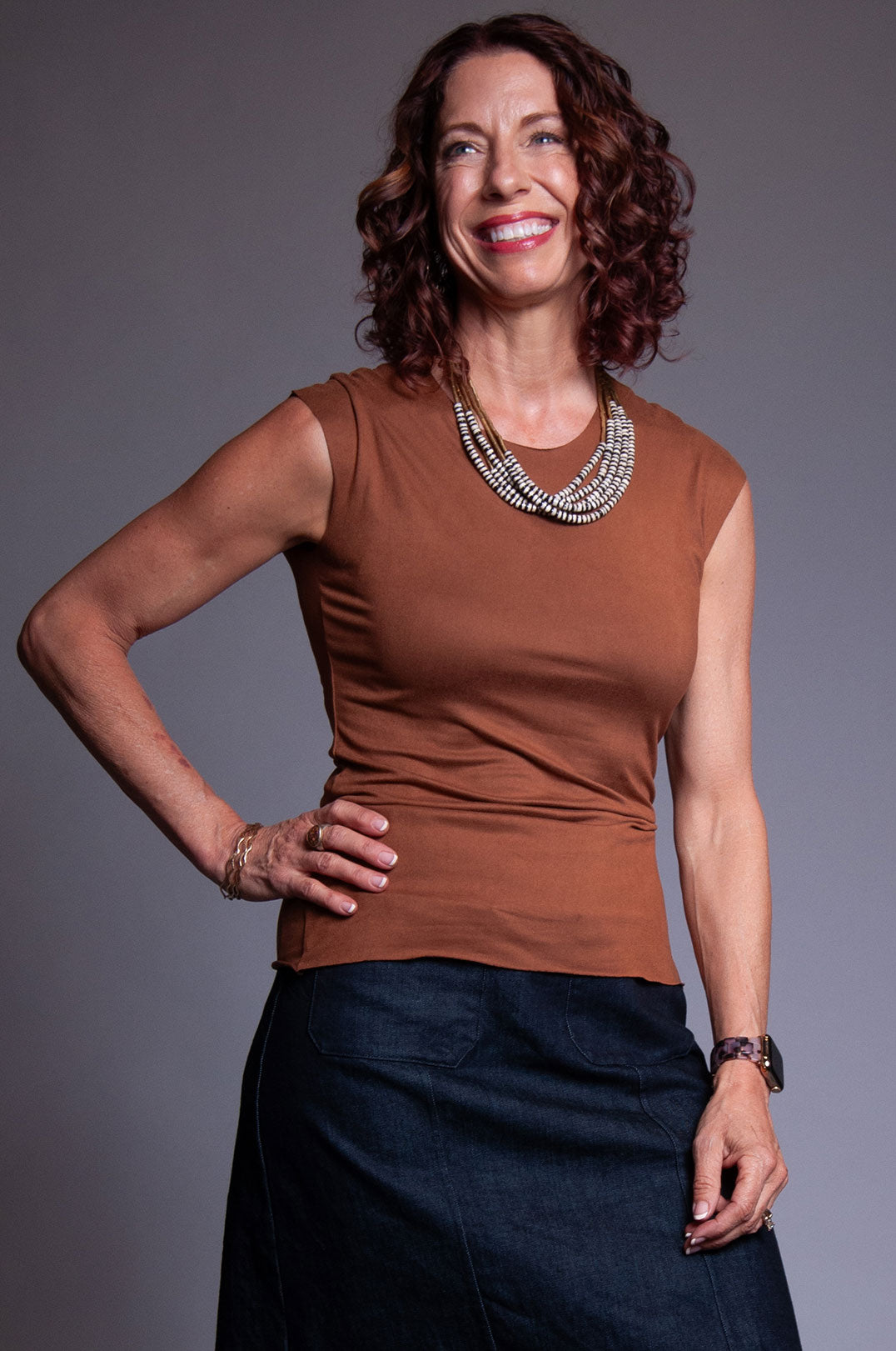 Muscle Tee - Vintage Brown Jersey