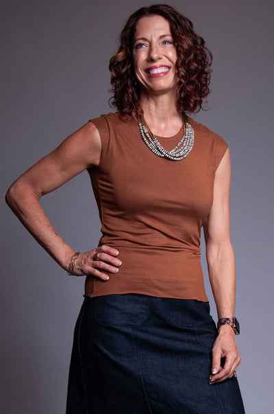 Muscle Tee - Vintage Brown Jersey