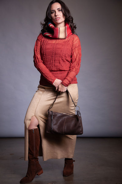 Reily Top - Burnt Orange Lace