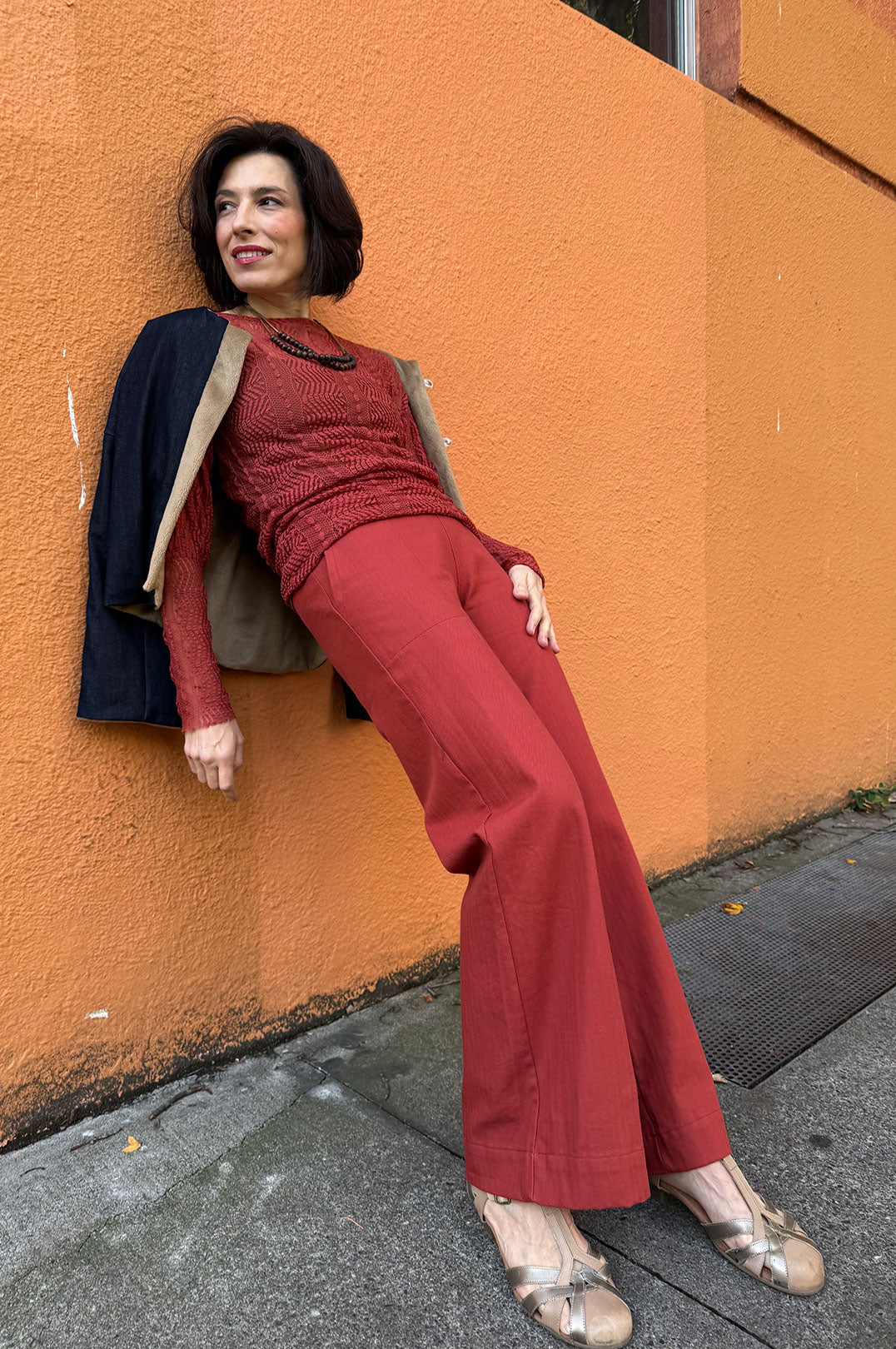 Reily Top - Burnt Orange Lace