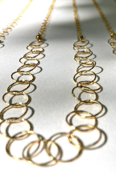 Shape Shifter Necklace - Gold Sparkly Round Chain