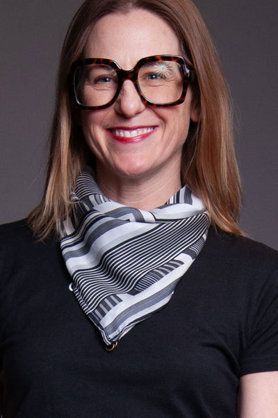 Silk Scarf Top - Linear Loveliness