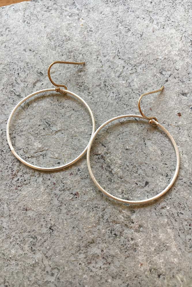 Kiss Earrings - Silver (multiple sizes)