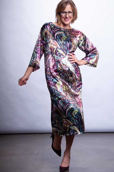 Katara Dress - Polychromatic Silk Dress