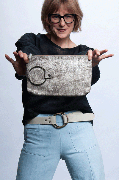 Ring Clutch - Crackle White